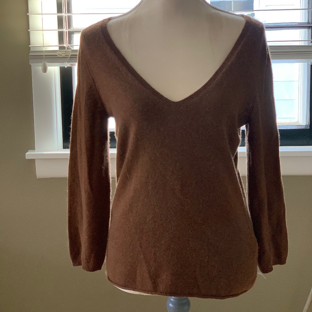 J Crew 100% Cashmere V Neck Sweater